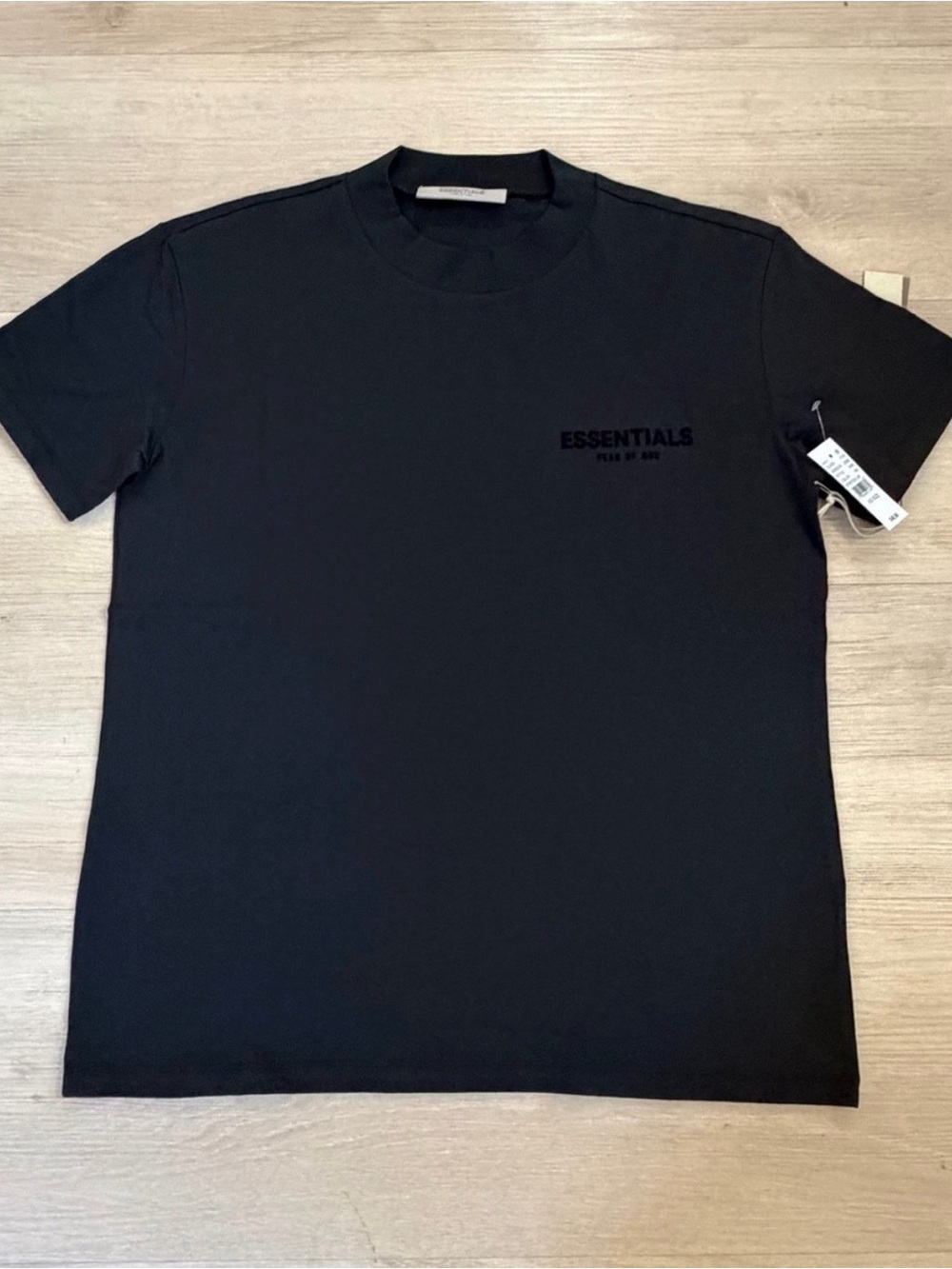 Fear of God ESSENTIALS Black Short Sleeve Logo Tee